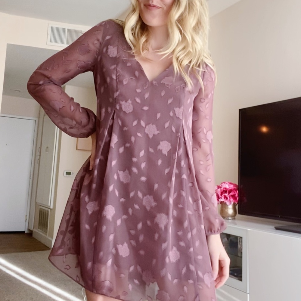 BCBG Purple Flower Dress